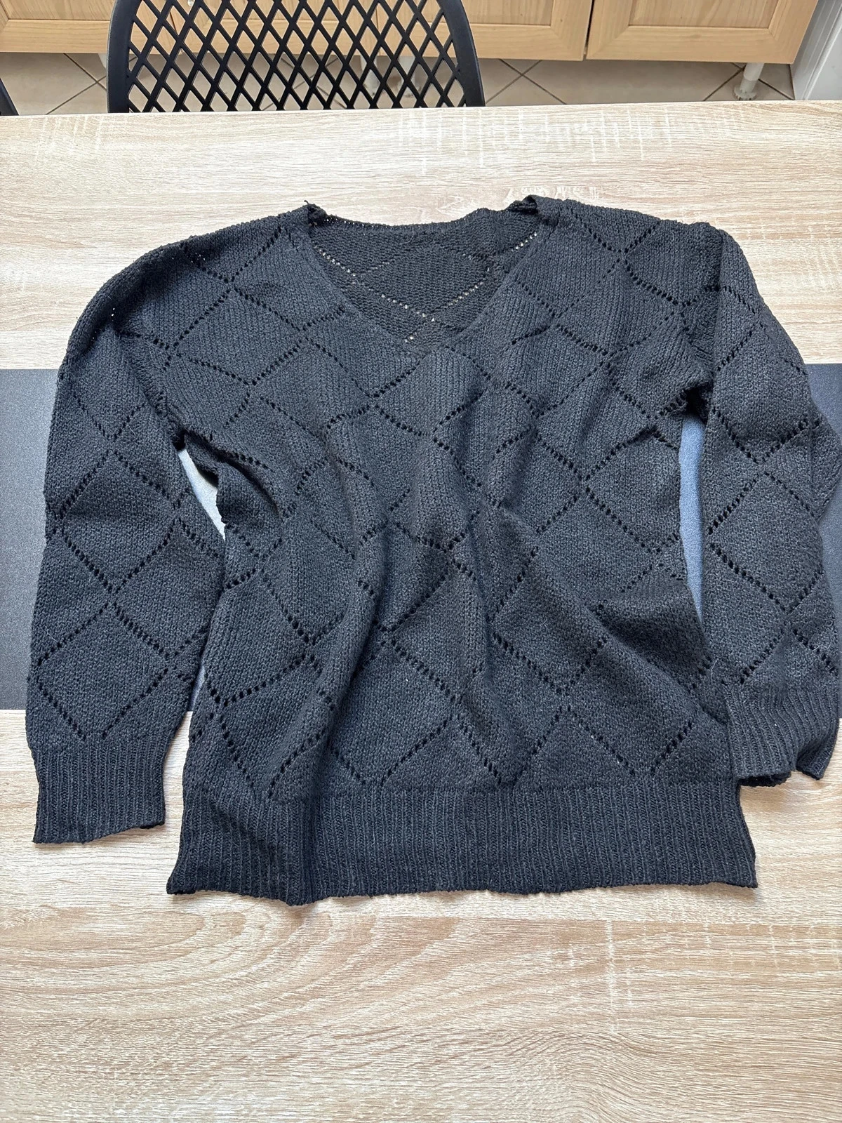 Pull ajourée oversize taille S